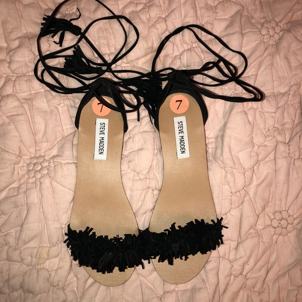 Steve Madden Black Sandals